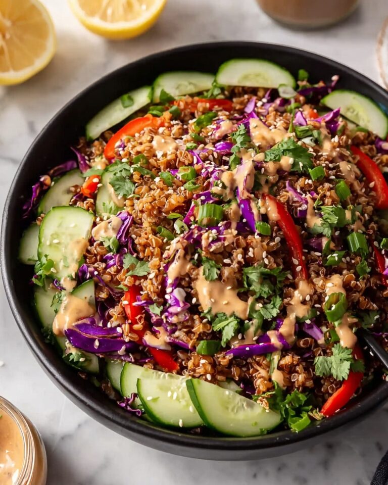 Quick Crispy Rice Salad with Peanut Sesame Dressing Recipe