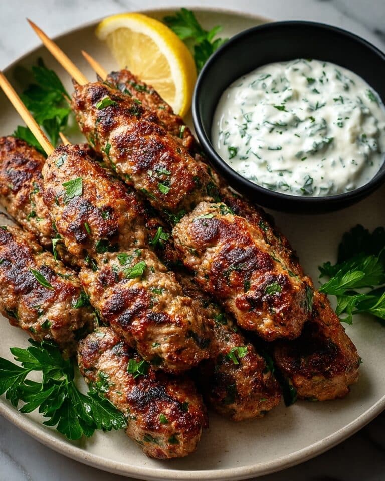Delicious Chicken Kofta with Garlic Yogurt Sauce Recipe