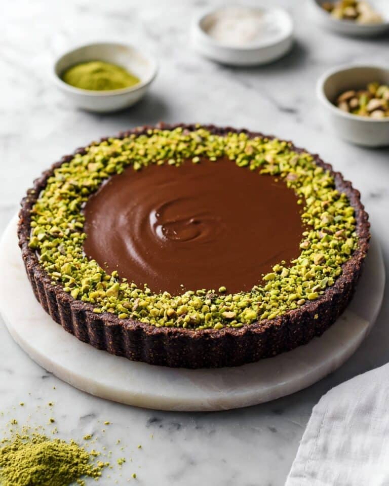 No-Bake Chocolate Tart with Pistachio Paste Recipe