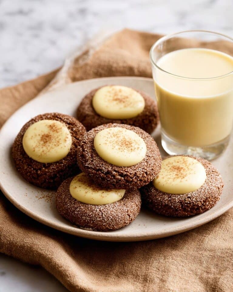 Eggnog Gingerbread Thumbprint Cookies Recipe