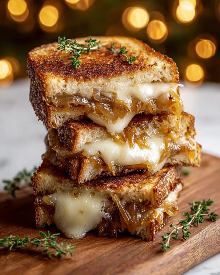 Pear & Apple Grilled Cheese With Caramelized Onions Recipe