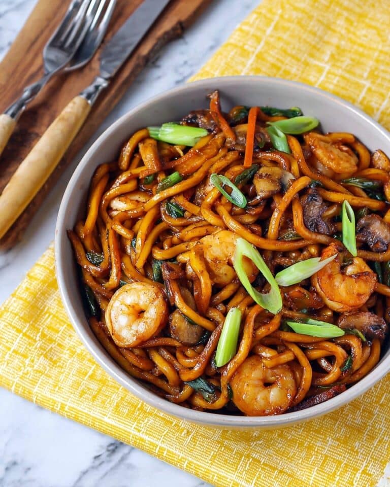 Yaki Udon with Shrimp Recipe