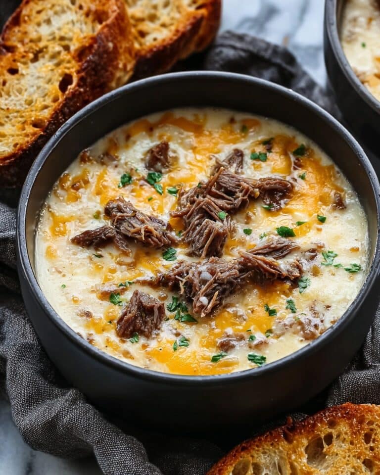 Hearty Creamy Philly Cheese Steak Soup for Cozy Nights Recipe