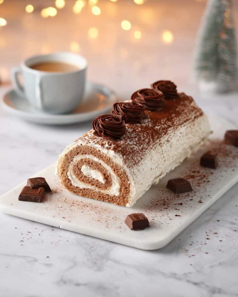 Gourmet Tiramisu Yule Log Cake Recipe