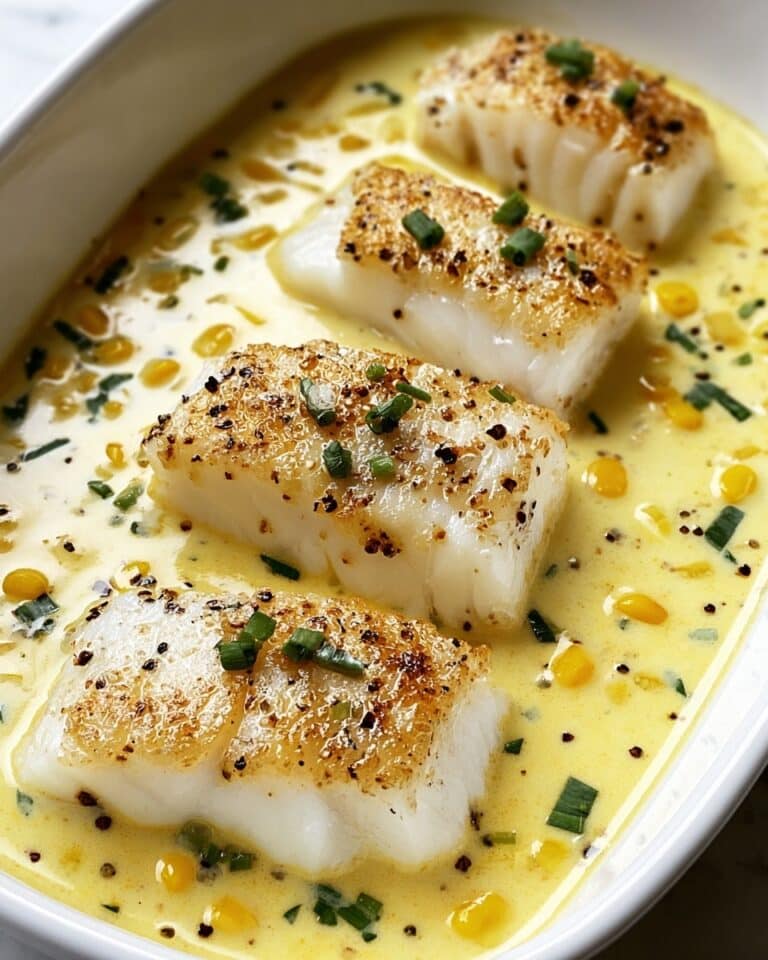 Baked Cod in Coconut Lemon Cream Sauce Recipe