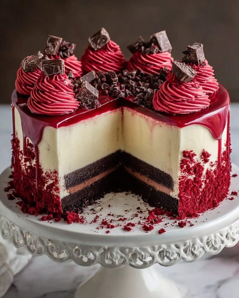 Red Velvet Cheesecake Layer Cake Recipe