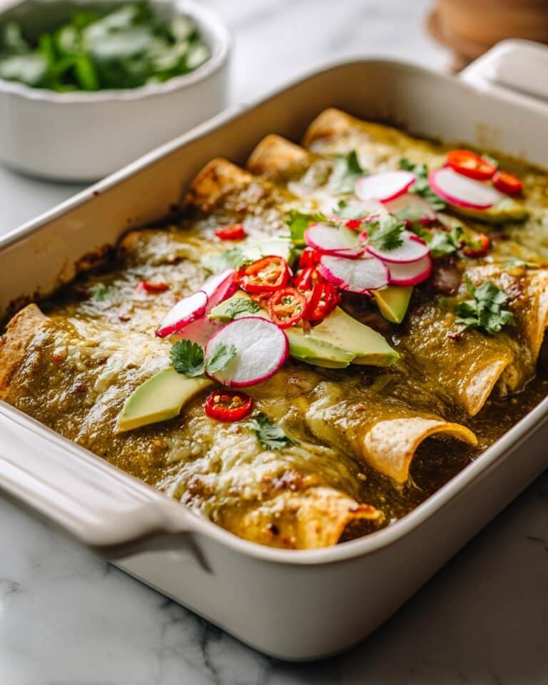 Plant-based Potato Green Chili Enchiladas Recipe