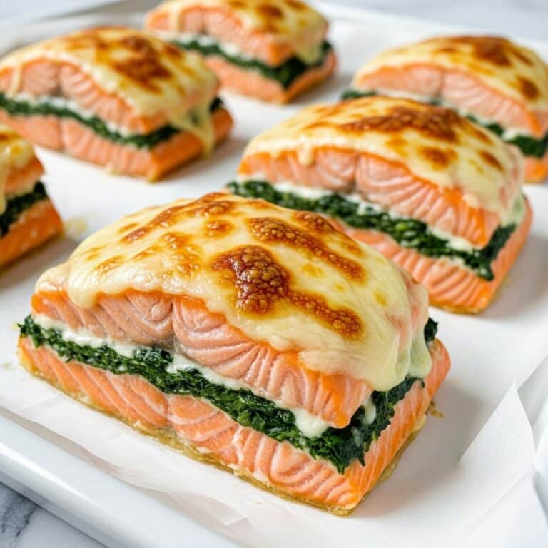 Irresistible Baked Salmon with Spinach and Mozzarella Recipe