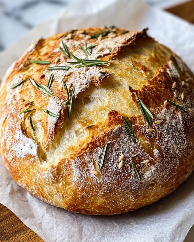 Rosemary & Roasted Garlic Artisan Bread Recipe