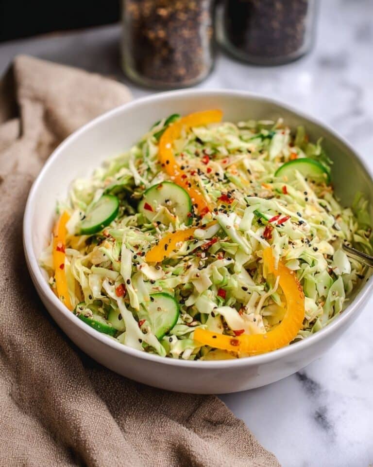 Asian Cucumber Slaw with Tangy Sweet Chili Dressing Recipe