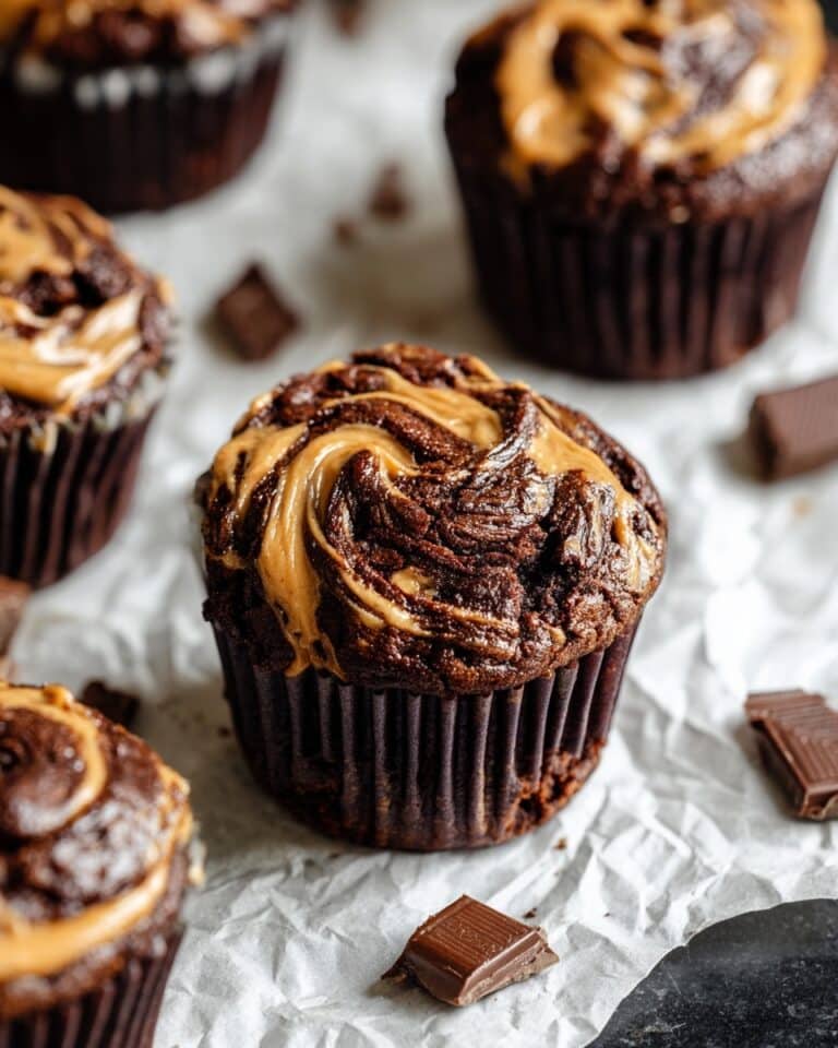 Chocolate Peanut Butter Swirl Muffins Recipe