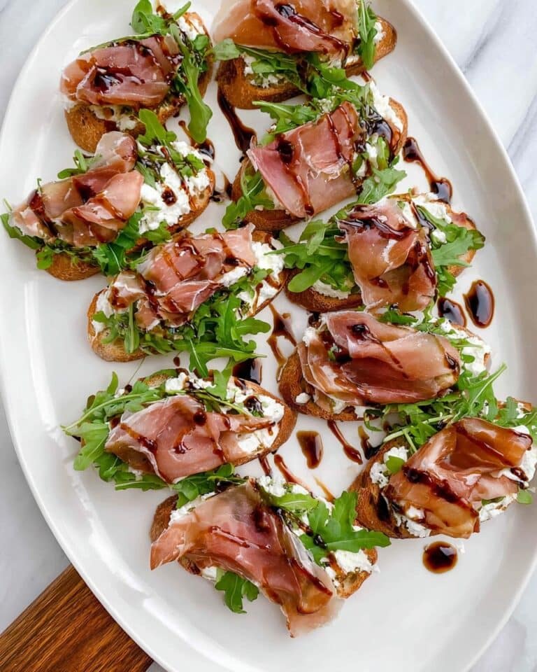 Boursin Prosciuto Arugula Crostini Recipe