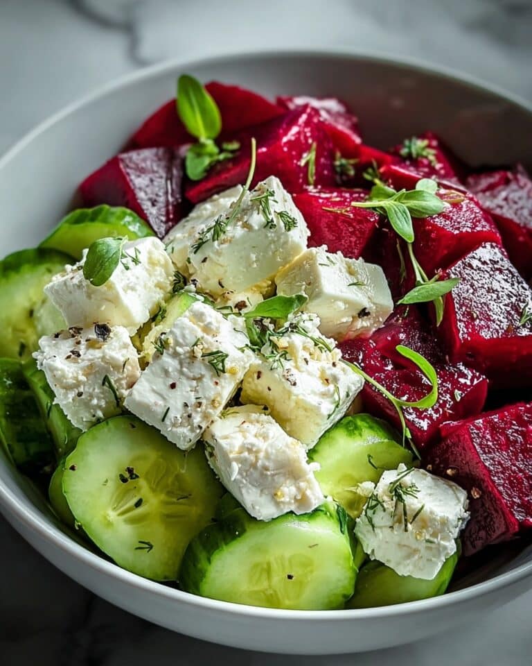 Vibrant Beet Salad with Feta and Cucumbers Recipe
