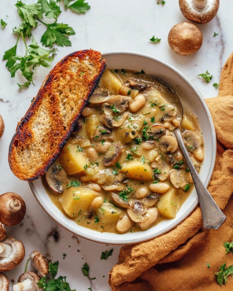 Cozy White Bean Mushroom Stew (Vegan) Recipe