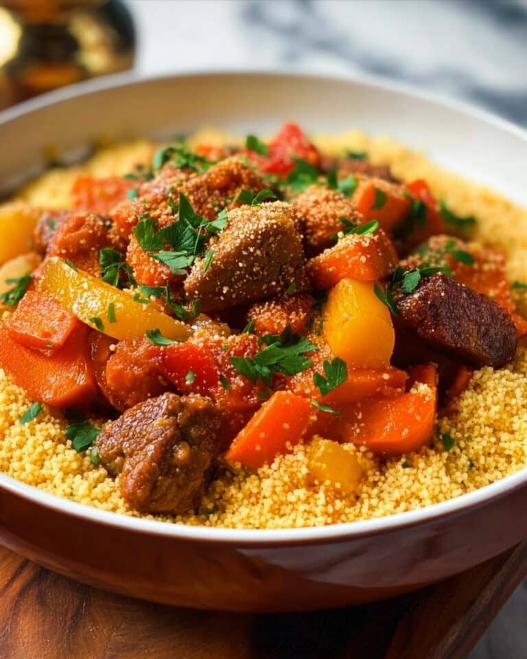 Couscous Traditionnel aux Trois Viandes Recipe