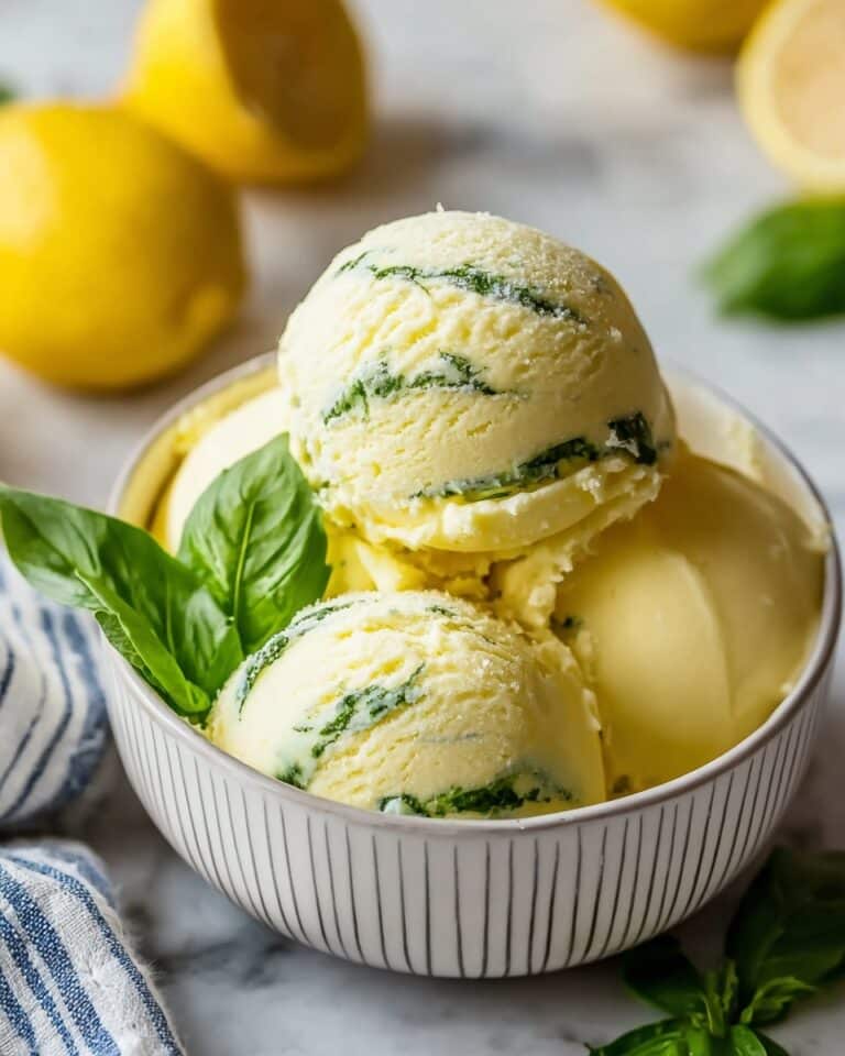 Lemon Basil Sorbet: Refreshing Summer Bliss Recipe