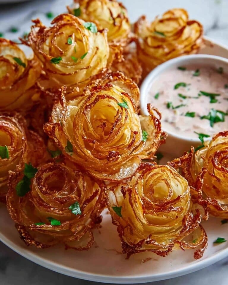 Crispy Mini Blooming Onions in Air Fryer Recipe