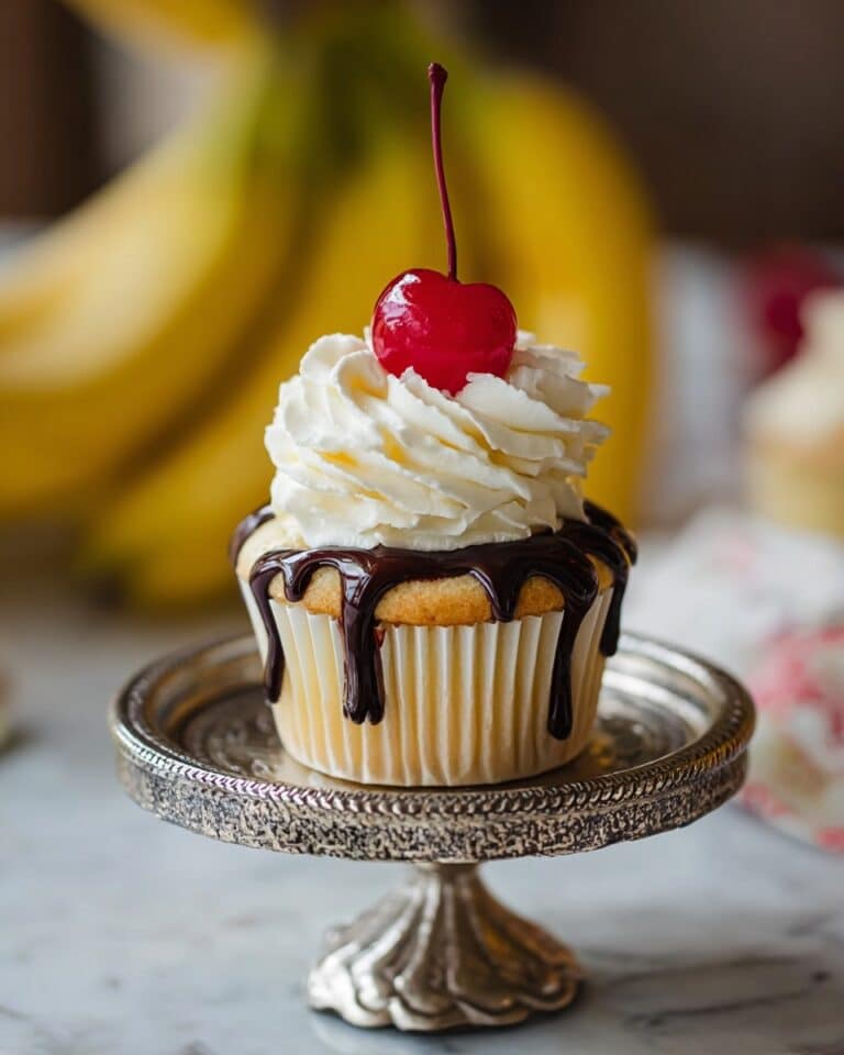 Homemade Banana Split Cupcakes Recipe
