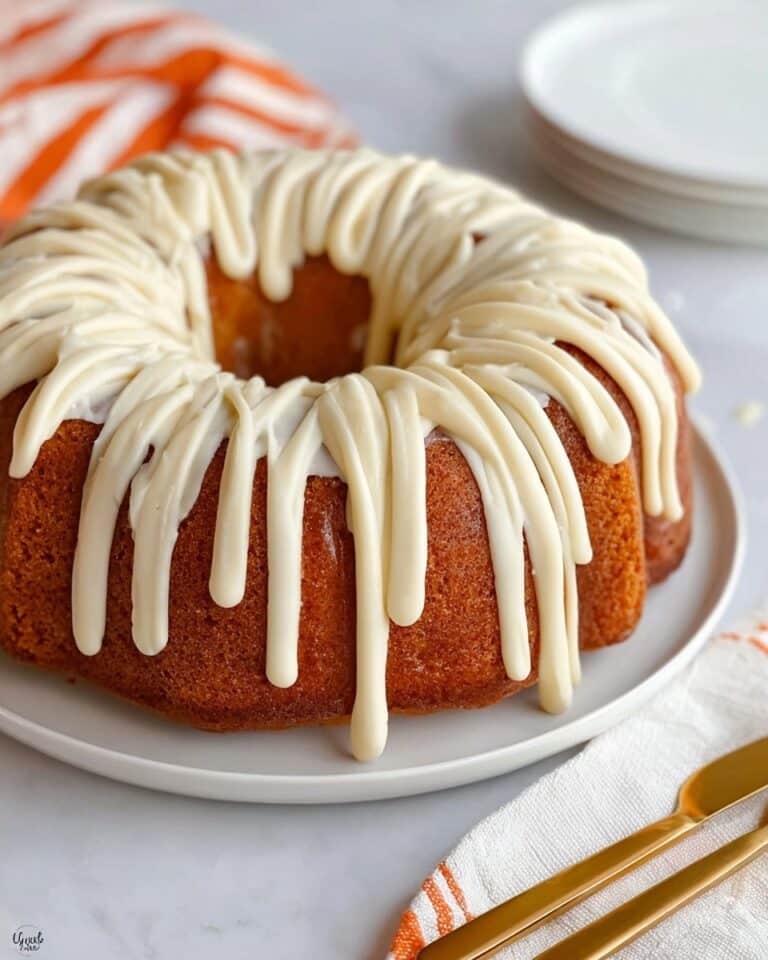 Pumpkin Bundt Cake with Cream Cheese Frosting Recipe