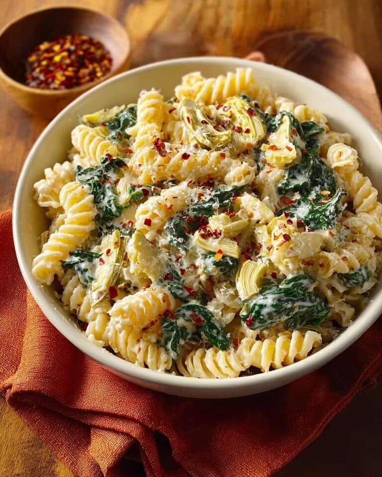 Tasty Spinach and Artichoke Dip Pasta Recipe