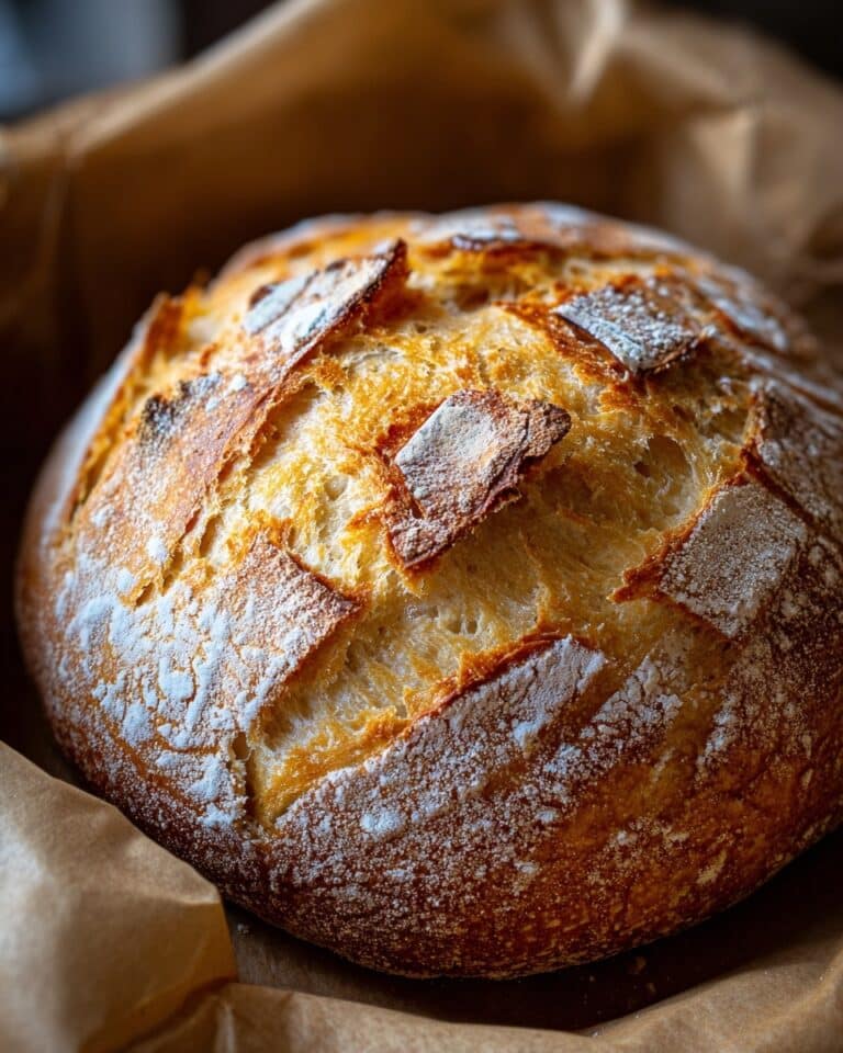 Dutch Oven No Knead Crusty Bread Recipe